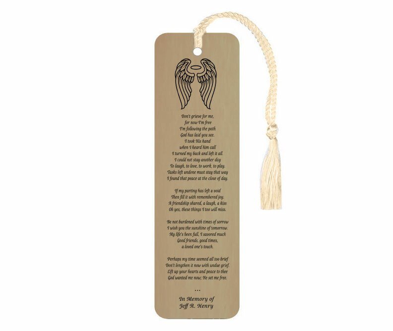 I'm Free Leatherette Memorial Scripture Bookmark - The Funeral Program Site