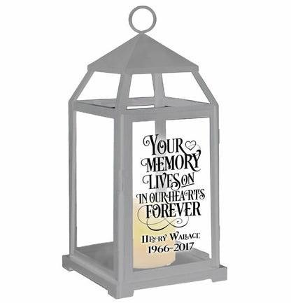 Your Memory Memorial Lantern With LED Candle.