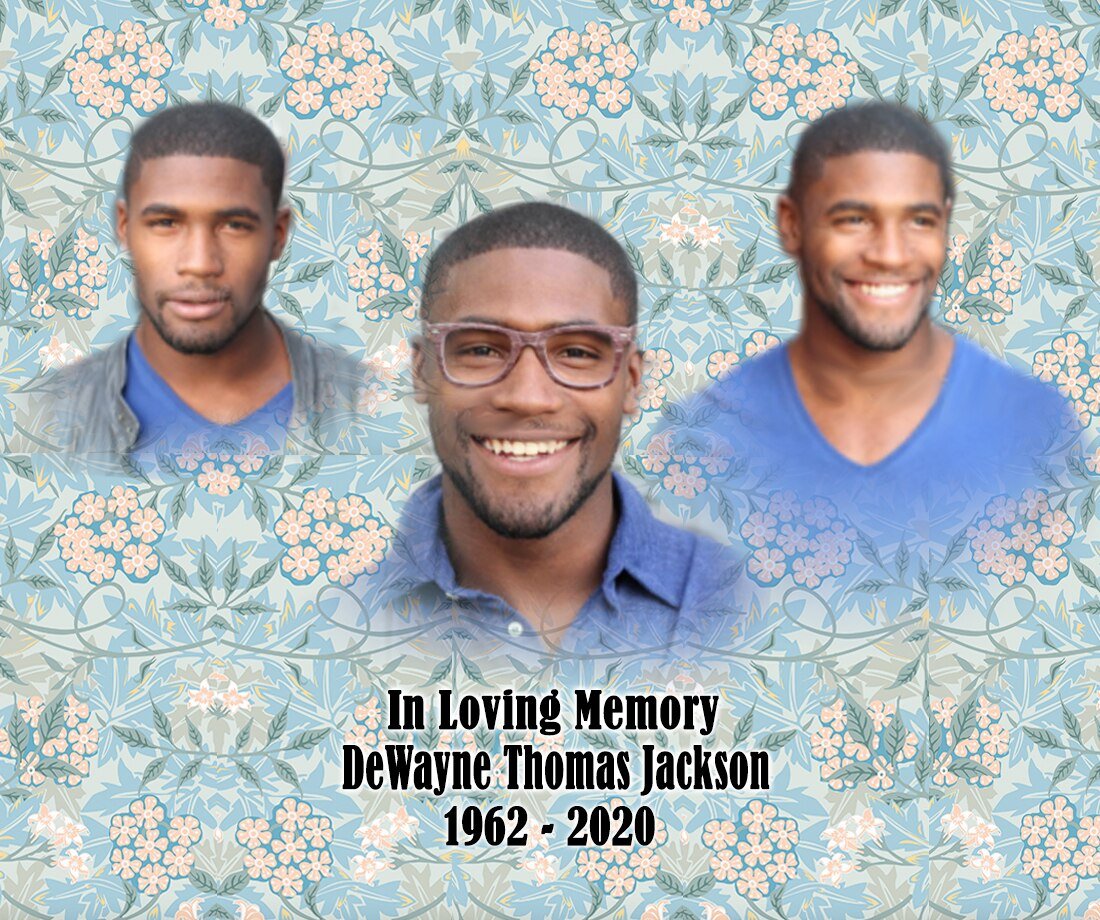 In Loving Memory Memorial Photo Flower Vase - Teal Florals - The Funeral Program Site