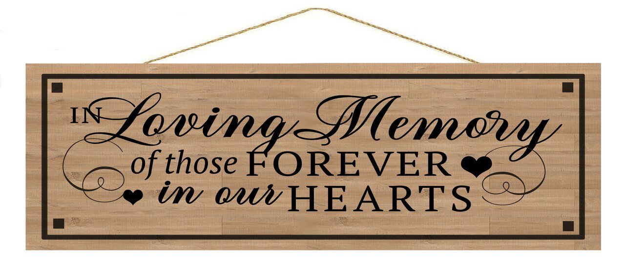 In Loving Memory Personalized Custom Memorial Wood Sign - The Funeral Program Site