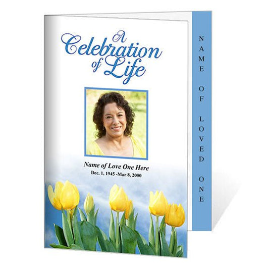 Inspire 4 - Sided Graduated Funeral Program Template - The Funeral Program Site