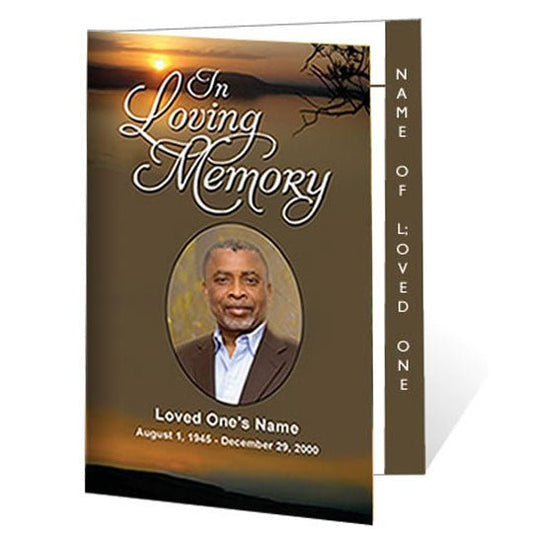 Kenya 4 - Sided Graduated Funeral Program Template - The Funeral Program Site