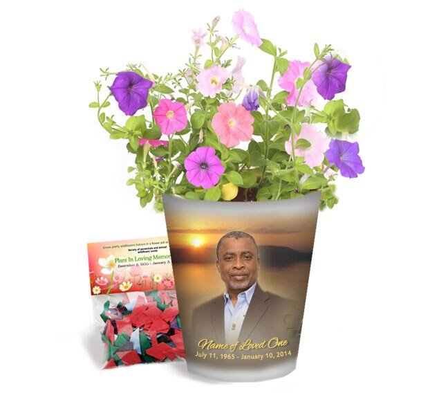 Kenya Personalized Memorial Ceramic Flower Pot - The Funeral Program Site