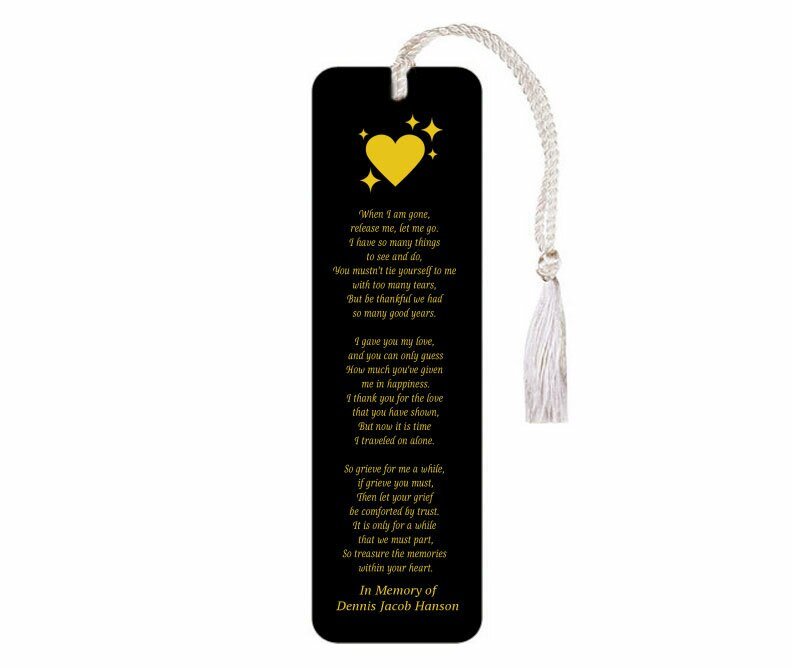 Leatherette Memorial Bookmark To Those Who Loved Me Poem - The Funeral Program Site