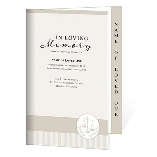Legal 4 - Sided Graduated Funeral Program Template - The Funeral Program Site