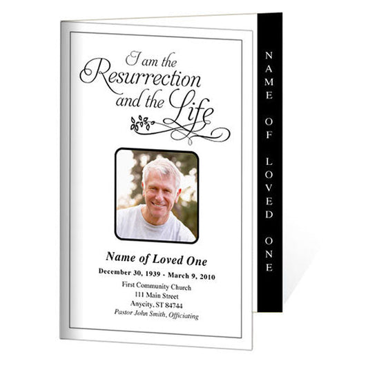 Life 4 - Sided Graduated Funeral Program Template - The Funeral Program Site