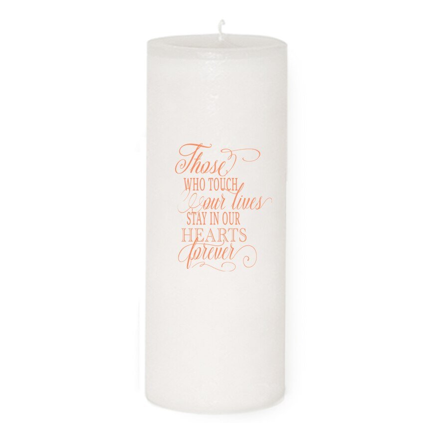 Lily Personalized Wax Pillar Memorial Candle - The Funeral Program Site