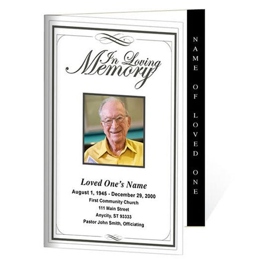 Madison 4 - Sided Graduated Funeral Program Template - The Funeral Program Site