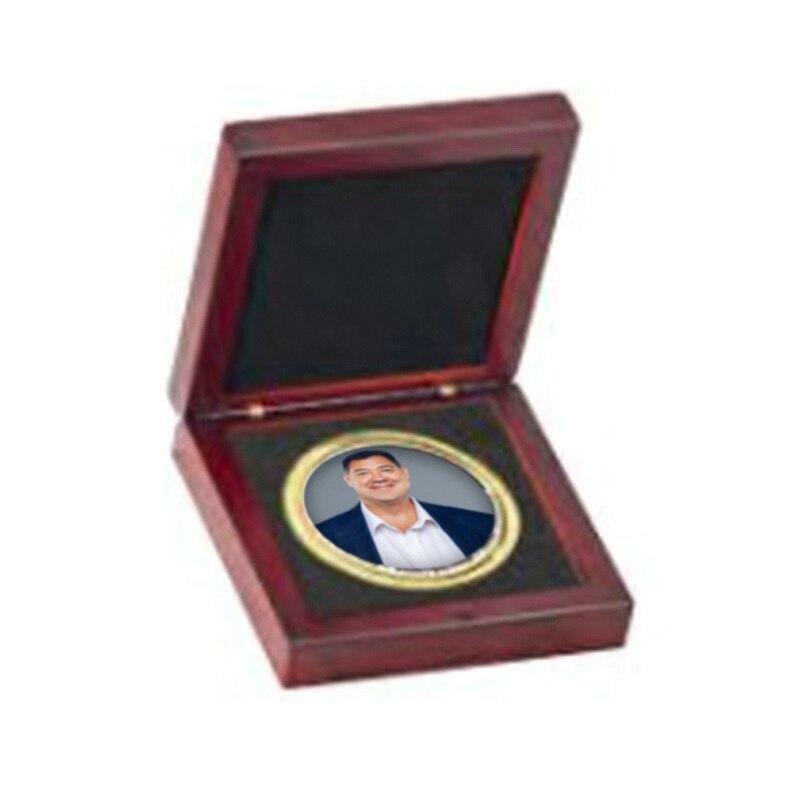 Memorial Coin With Metal Rope Trim Outdoors Design - The Funeral Program Site