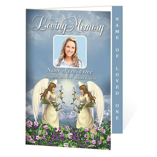Morningstar 4 - Sided Graduated Funeral Program Template - The Funeral Program Site
