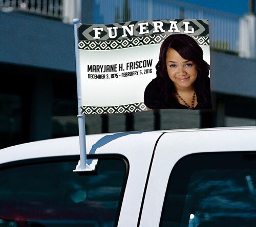 Nigeria Funeral Car Flag and Pole - The Funeral Program Site