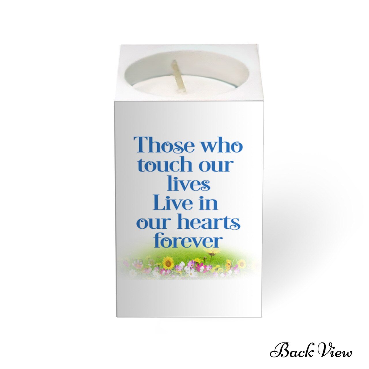 Outdoor Personalized Mini Memorial Tea Light Candle Holder - The Funeral Program Site