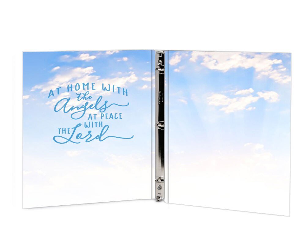 Peace 3 - Ring Book Binder Memorial Funeral Guest Book - The Funeral Program Site