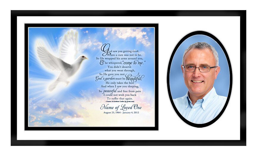 Peace Memorial Frame Plaque Keepsake - The Funeral Program Site
