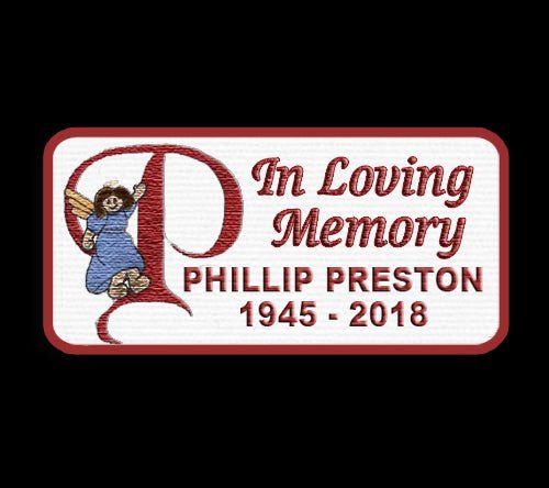 Personalized Angel Alphabet Embroidered In Memory Of Patch - The Funeral Program Site