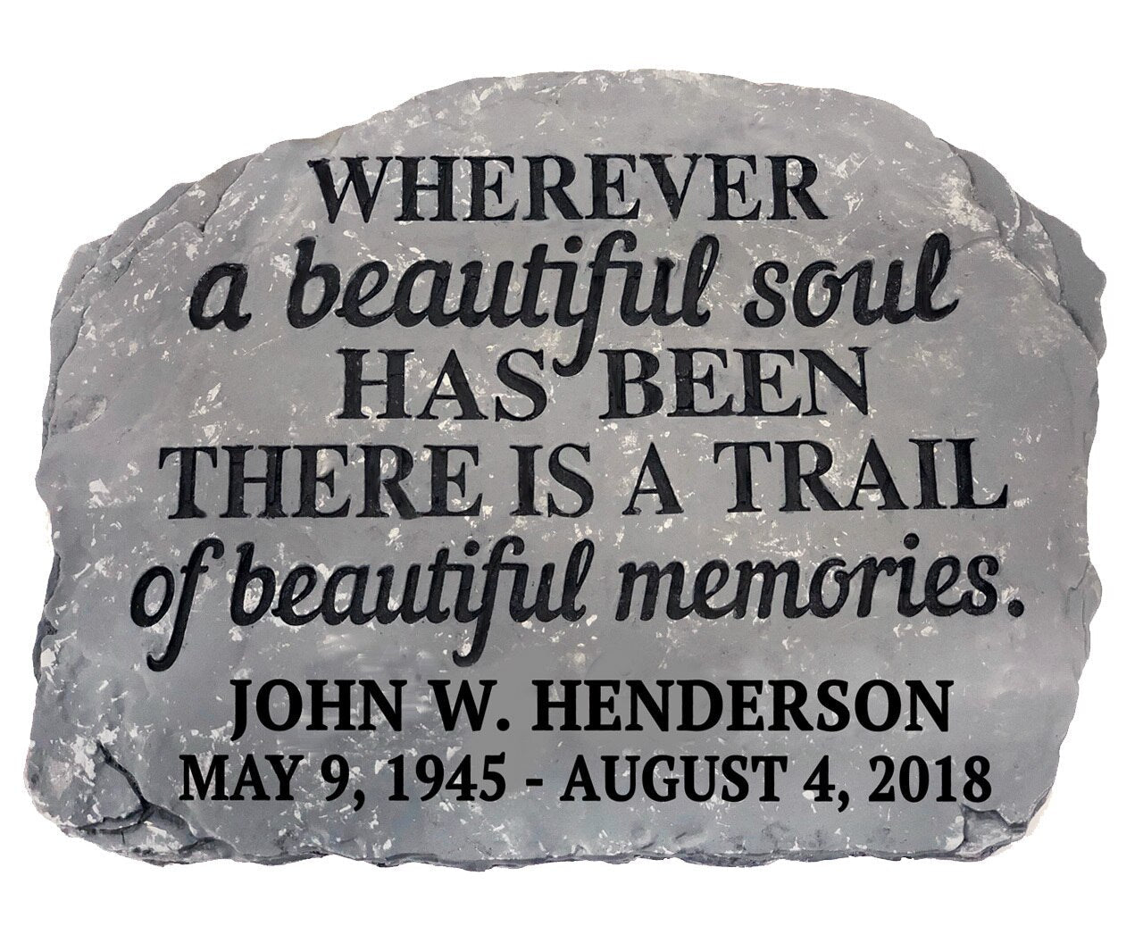 Personalized Beautiful Soul Memorial Garden Stepping Stone - The Funeral Program Site