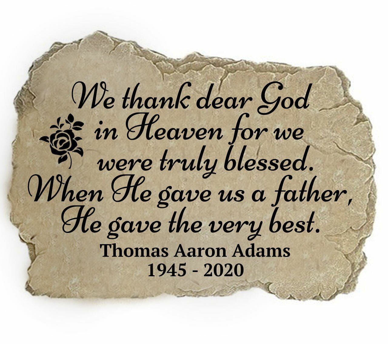 Personalized Father Memorial Garden Stone - The Funeral Program Site