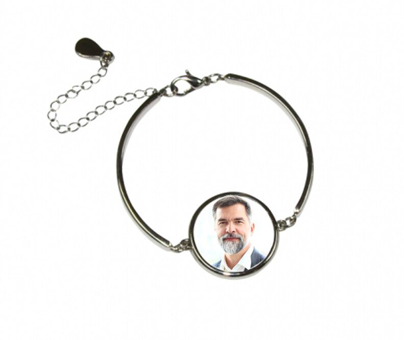 Personalized Silver Bangle In Loving Memory Bracelet - The Funeral Program Site