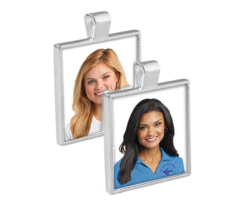 Personalized Square Bezel In Loving Memory Photo Pendant - The Funeral Program Site
