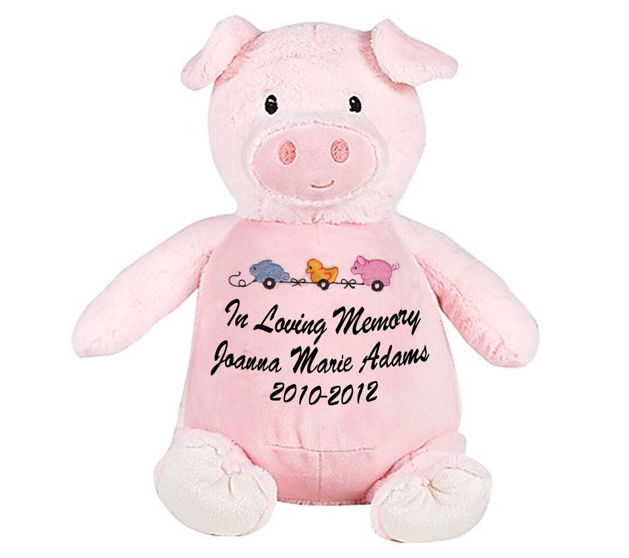 Pink Piggie Memorial Stuffed Animal - Urn - The Funeral Program Site