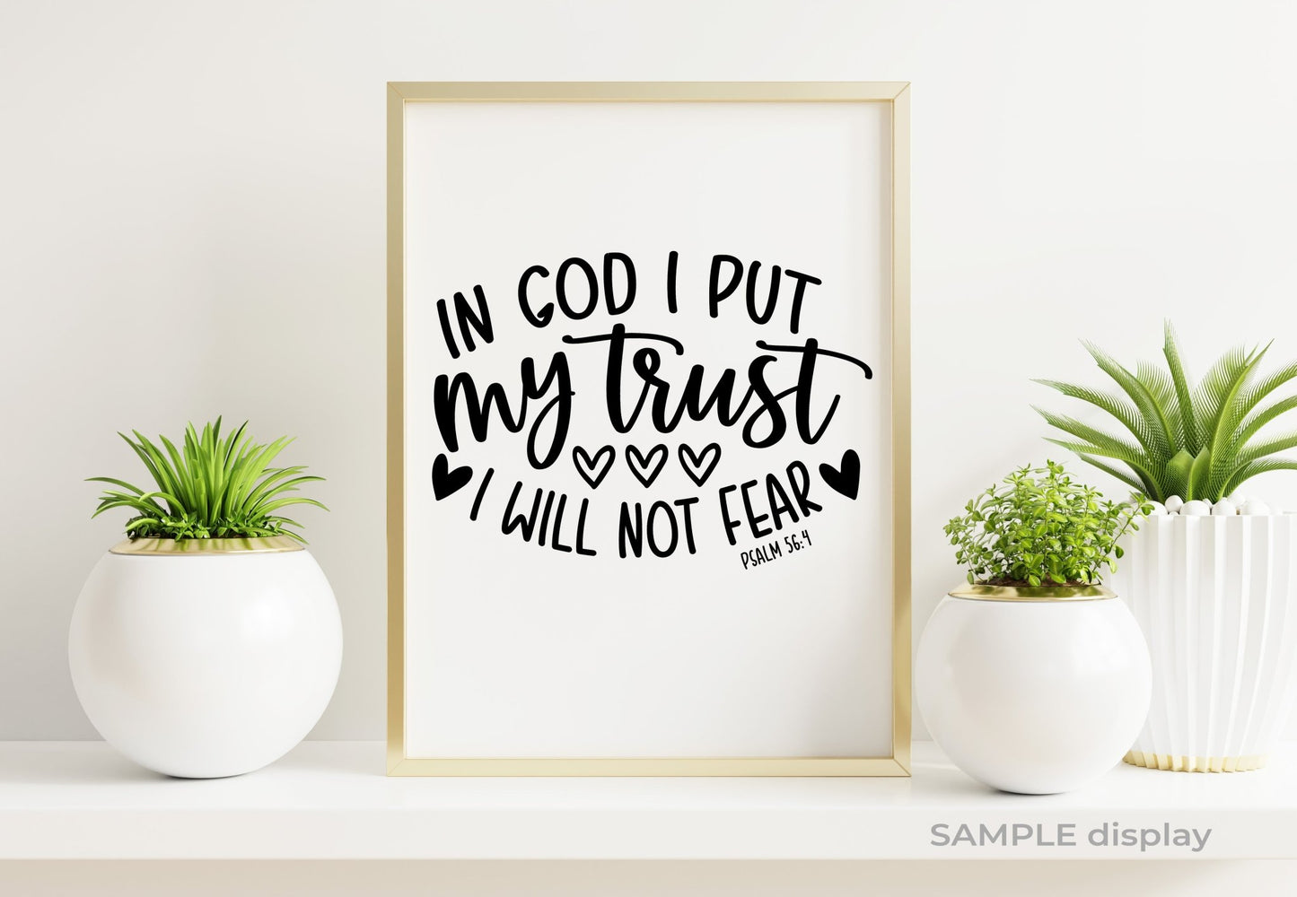 Put My Trust Bible Verse Word Art - The Funeral Program Site