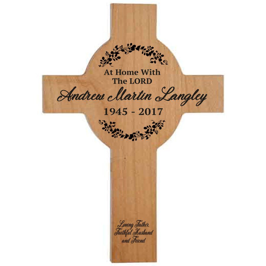 Red Alder Wood Memorial Cross - The Funeral Program Site