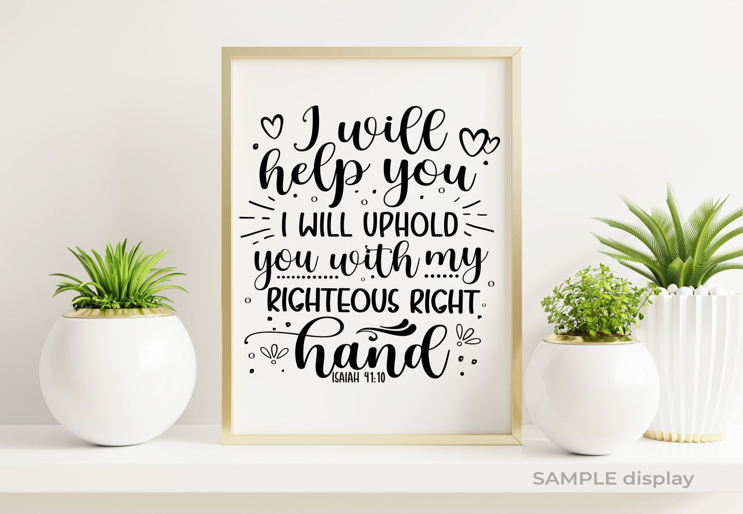Righteous Hand Bible Verse Word Art - The Funeral Program Site