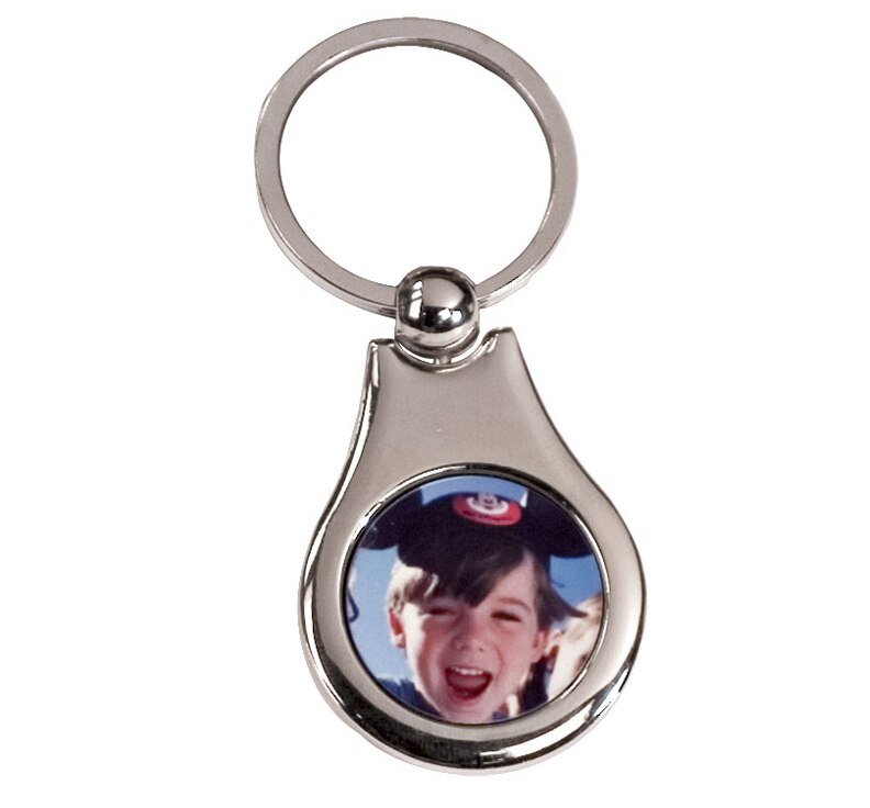 Round Stainless Steel In Loving Memory Keychain - The Funeral Program Site