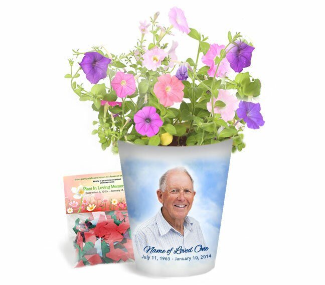 memorial plant pot Skies Personalized Memorial Ceramic Flower Pot