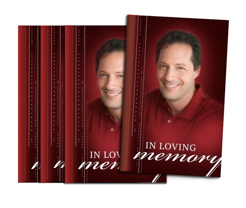 Solid Contemporary Bifold Funeral Program Design & Print (Pack of 50) - The Funeral Program Site