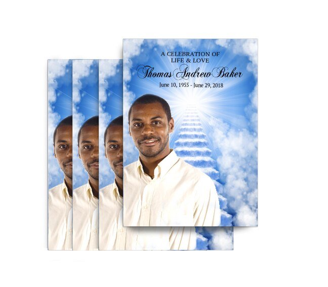 Stairway Funeral Postcard Design & Print (Pack of 50) - The Funeral Program Site