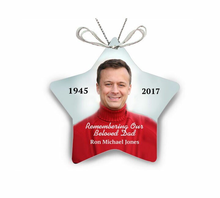 Star Ceramic Christmas Ornament - The Funeral Program Site