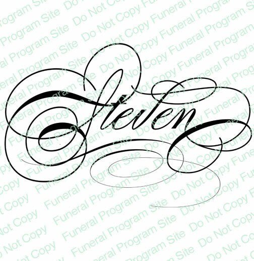 Steven Name Word Art - The Funeral Program Site