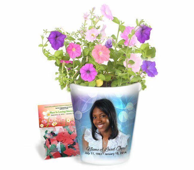 Strobe Personalized Memorial Ceramic Flower Pot - The Funeral Program Site