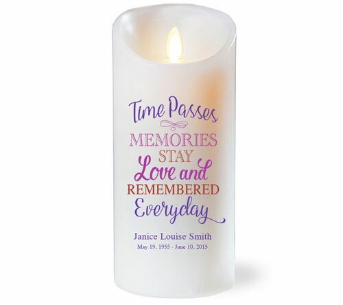 Time Passes Dancing Wick LED Memorial Candle - The Funeral Program Site
