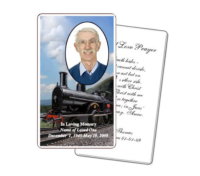 Train Prayer Card Template - The Funeral Program Site
