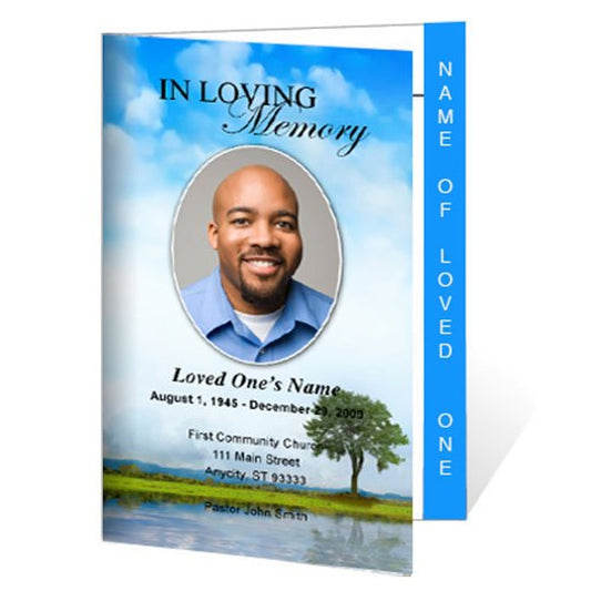 Treasure 4 - Sided Graduated Funeral Program Template - The Funeral Program Site