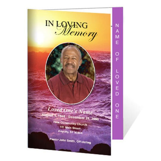 Twilight 4 - Sided Graduated Funeral Program Template - The Funeral Program Site