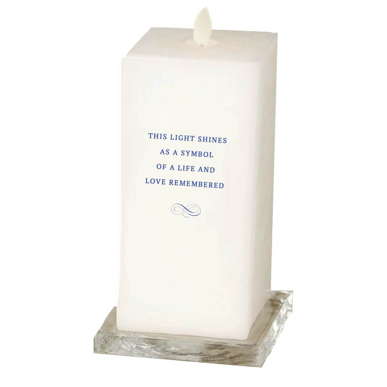 U.S. Flag Square Dancing Wick LED Memorial Candle - The Funeral Program Site