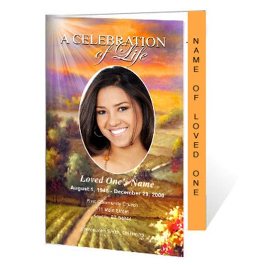 Valley 4 - Sided Graduated Funeral Program Template - The Funeral Program Site