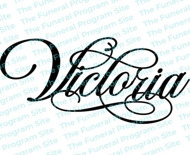 Victoria Name Word Art - The Funeral Program Site