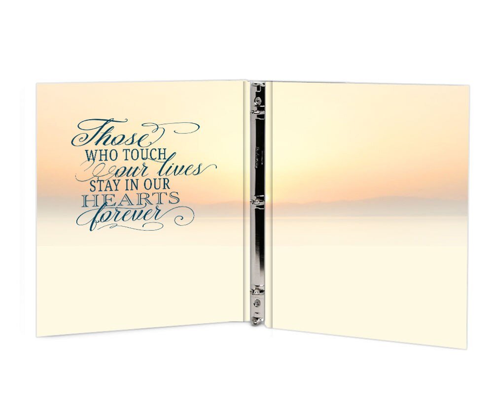 Vision 3 - Ring Book Binder Funeral Guest Book - The Funeral Program Site