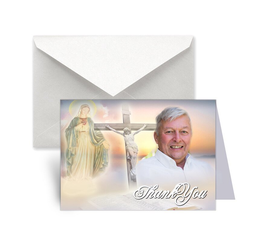 Vision Funeral Thank You Card Design & Print (Pack of 25) - The Funeral Program Site