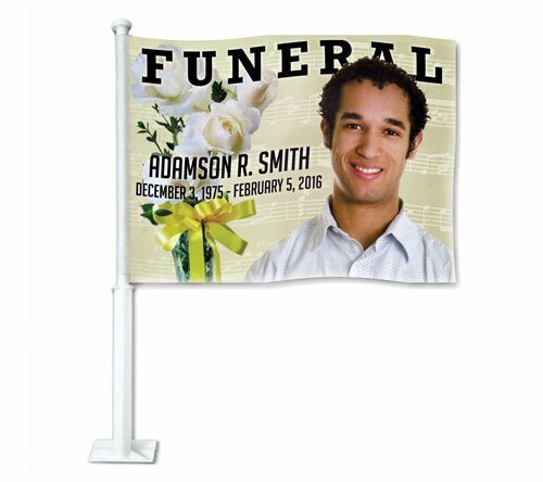 Vivace Funeral Car Flag and Pole - The Funeral Program Site