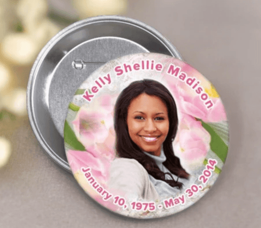 10 Creative Ideas for Designing Personalized Memorial Buttons - The Funeral Program Site