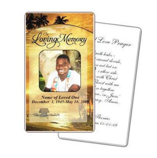 funeral prayer cards