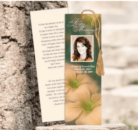 Best Memorial Bookmark Templates - The Funeral Program Site