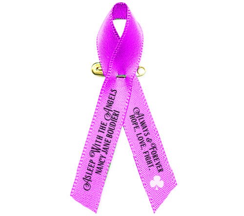Cancer Ribbon Pins for All Cancer - Lavender Awareness - The Funeral Program Site