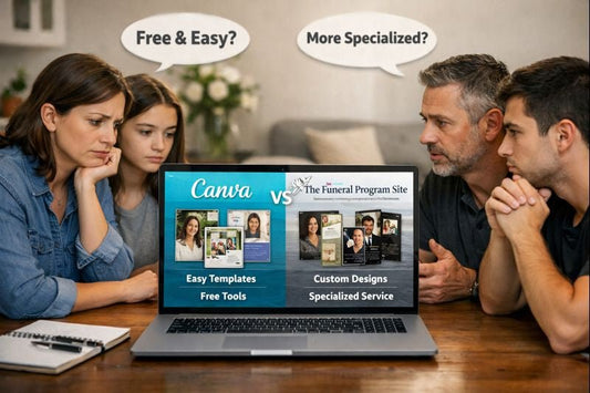 Canva vs. The Funeral Program Site - The Funeral Program Site
