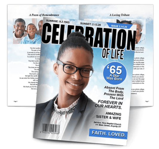 Celebration of Life Program Example - The Funeral Program Site